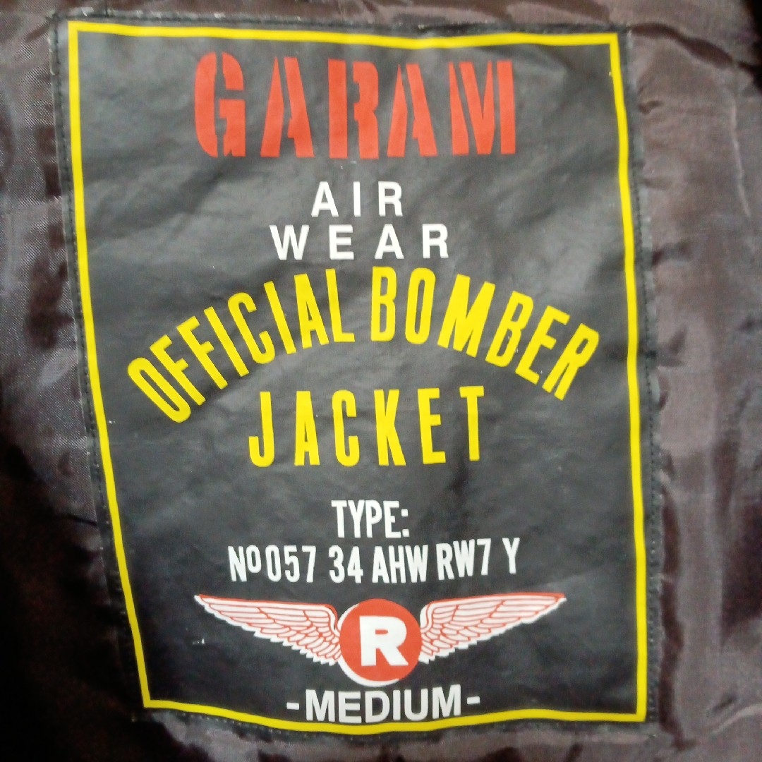 美品 GARAM 中綿 ジャケット フライトジャケット ライダース 羽織り メンズのジャケット/アウター(レザージャケット)の商品写真