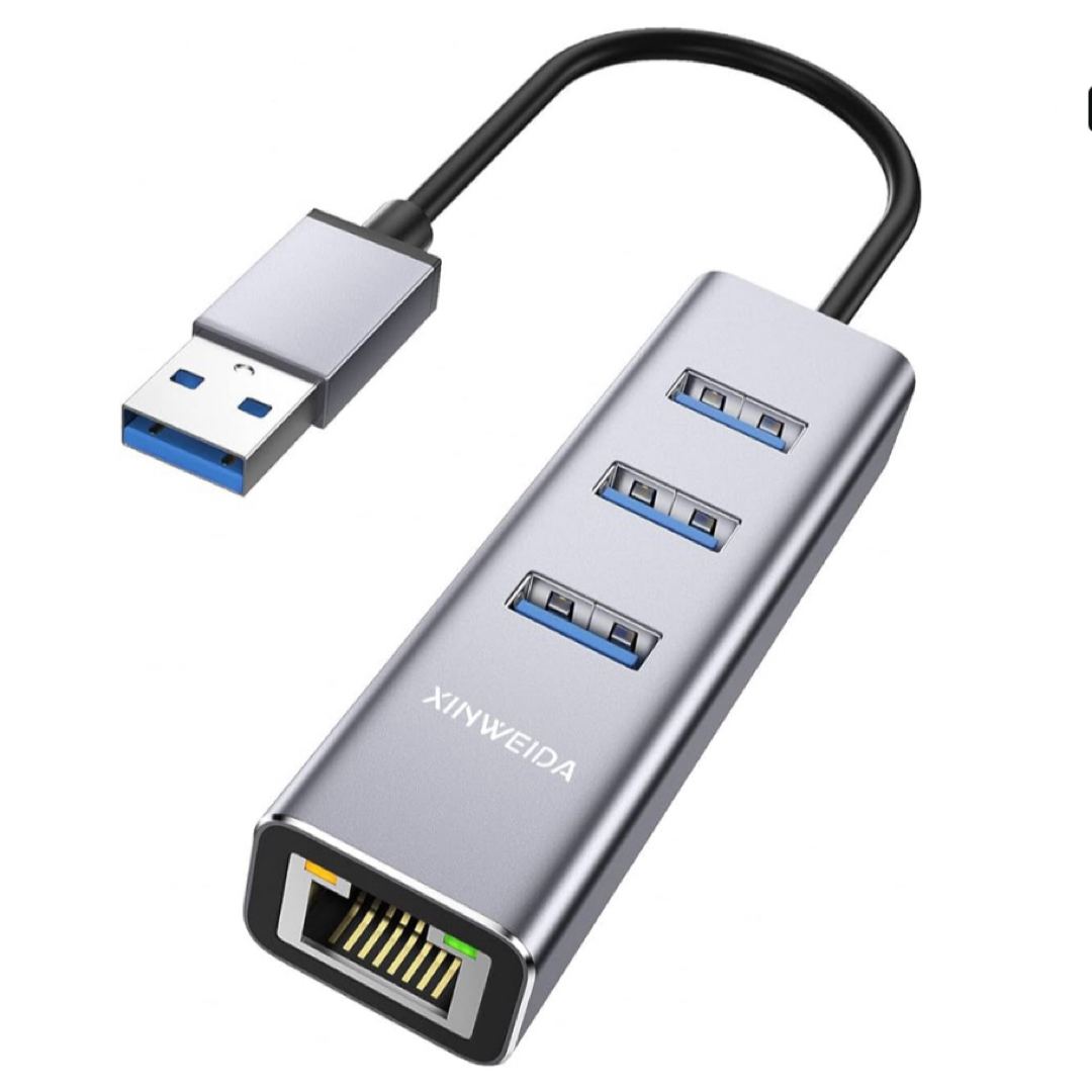 usb lan usb ハブ lan usb 変換アダプタ 変換 有線アダプター スマホ/家電/カメラのPC/タブレット(PC周辺機器)の商品写真