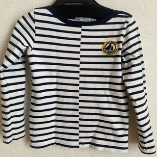 プチバトー(PETIT BATEAU)のプチバトー ボーダー プルオーバー 8ans 120サイズ 男女兼用(Tシャツ/カットソー)