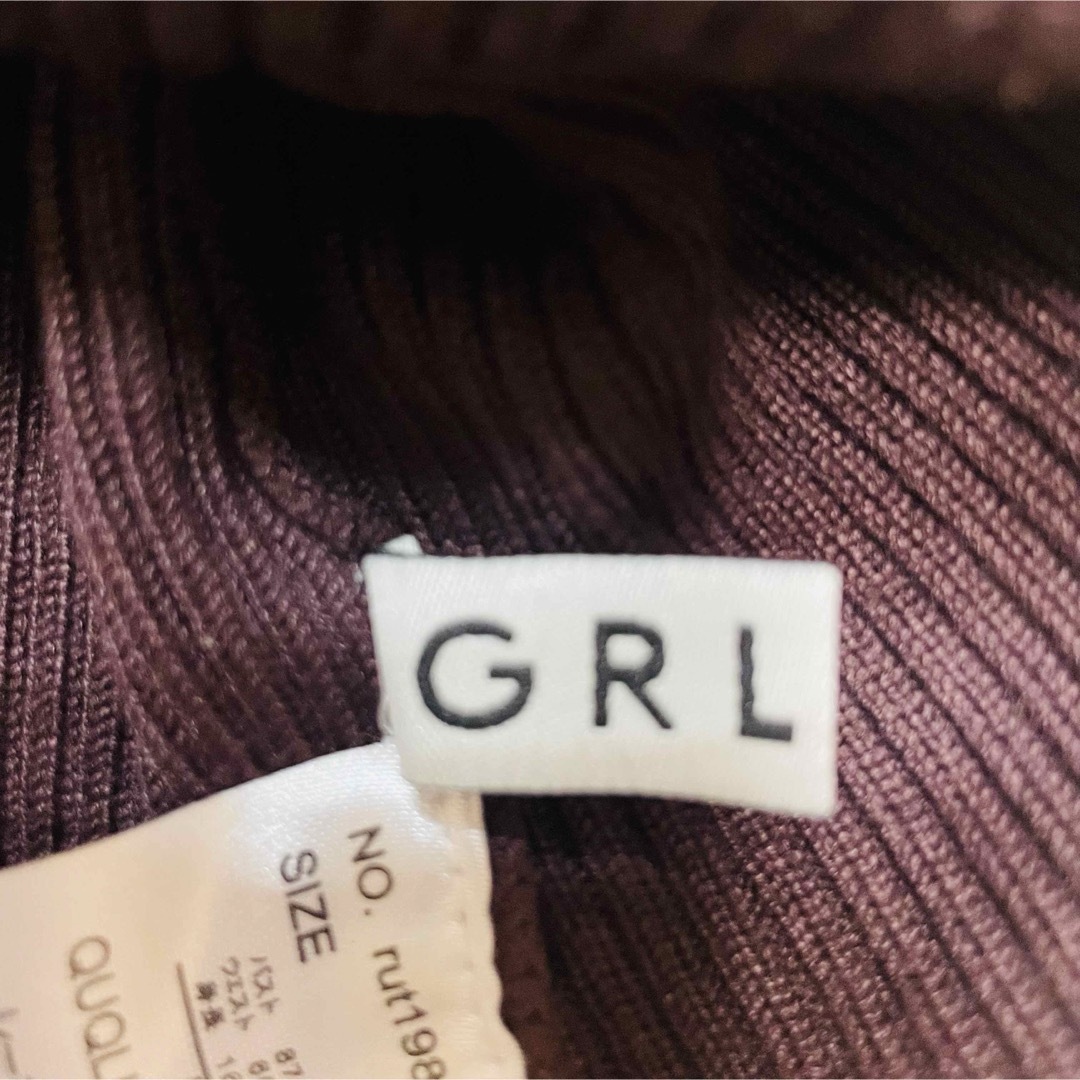 GRL(グレイル)のグレイル  ニット  セーター  カットソー  七分丈  リブ  美品 A003 レディースのトップス(ニット/セーター)の商品写真