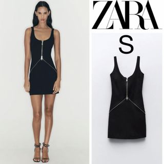 ザラ(ZARA)のジッパーショートワンピース(ミニワンピース)