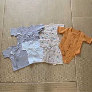 新生児　キルト　肌着　コンビ肌着　短肌着　50〜60 出産準備(肌着/下着)