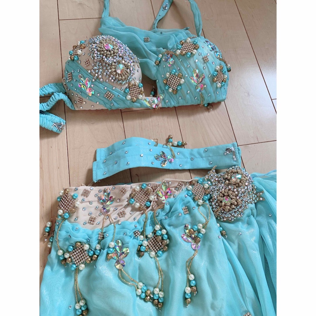 ベリーダンス衣装 水色 エジプトHoyda ベリーダンス衣装 水色 エジプトHoyda