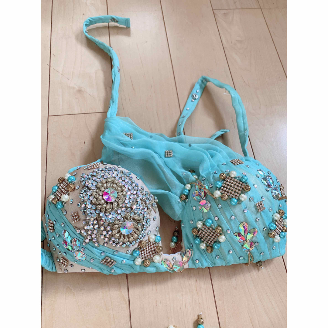 ベリーダンス衣装 水色 エジプトHoyda ベリーダンス衣装 水色 エジプトHoyda