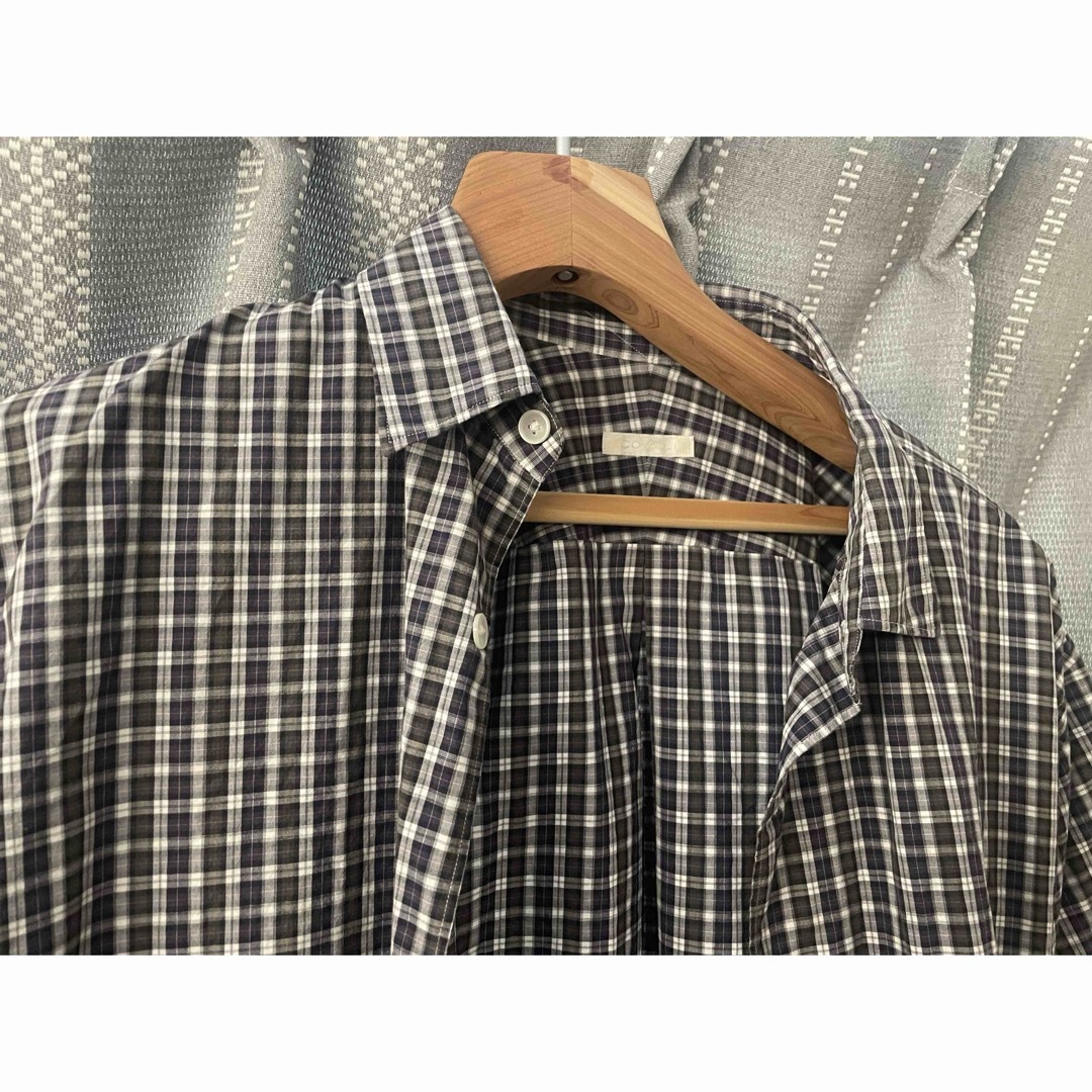 COMOLI(コモリ)のcomoli コモリ　タータンチェックシャツ　チェック　半袖シャツ　サイズ2 メンズのトップス(シャツ)の商品写真