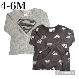 エイチアンドエム(H&M)のH&M ベビー　ロンT 4-6M 長袖　スーパーマン(Ｔシャツ)