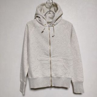 LOOPWHEELER/SHIPS 別注 GOLD ZIP PARKA コットン M 吊り編み パーカー ナチュラル レディース ループウィラー/シップス【中古】4-0110M∞(パーカー)