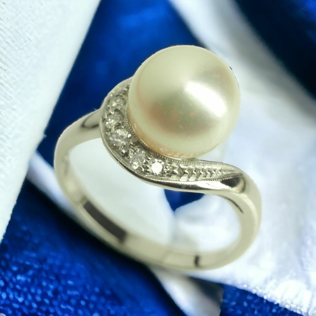 ◆田崎真珠　TASAKI　タサキ　極上良質天然アコヤ本真珠リング　指輪　ダイヤ | フリマアプリ ラクマ
