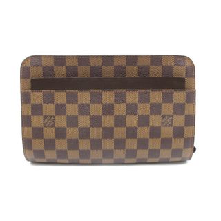 ルイヴィトン(LOUIS VUITTON)のLOUIS VUITTON (ルイ・ヴィトン) サンルイ ダミエ エベヌ N51993 クラッチ セカンドバッグ ポーチ ストラップ付き PVC レザー ブラウン(セカンドバッグ/クラッチバッグ)