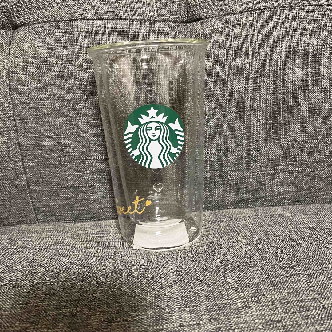 Starbucks Coffee(スターバックスコーヒー)の【完売品】スタバ　バレンタイン　ダブルウォールグラス　ロゴタンブラー インテリア/住まい/日用品のキッチン/食器(タンブラー)の商品写真