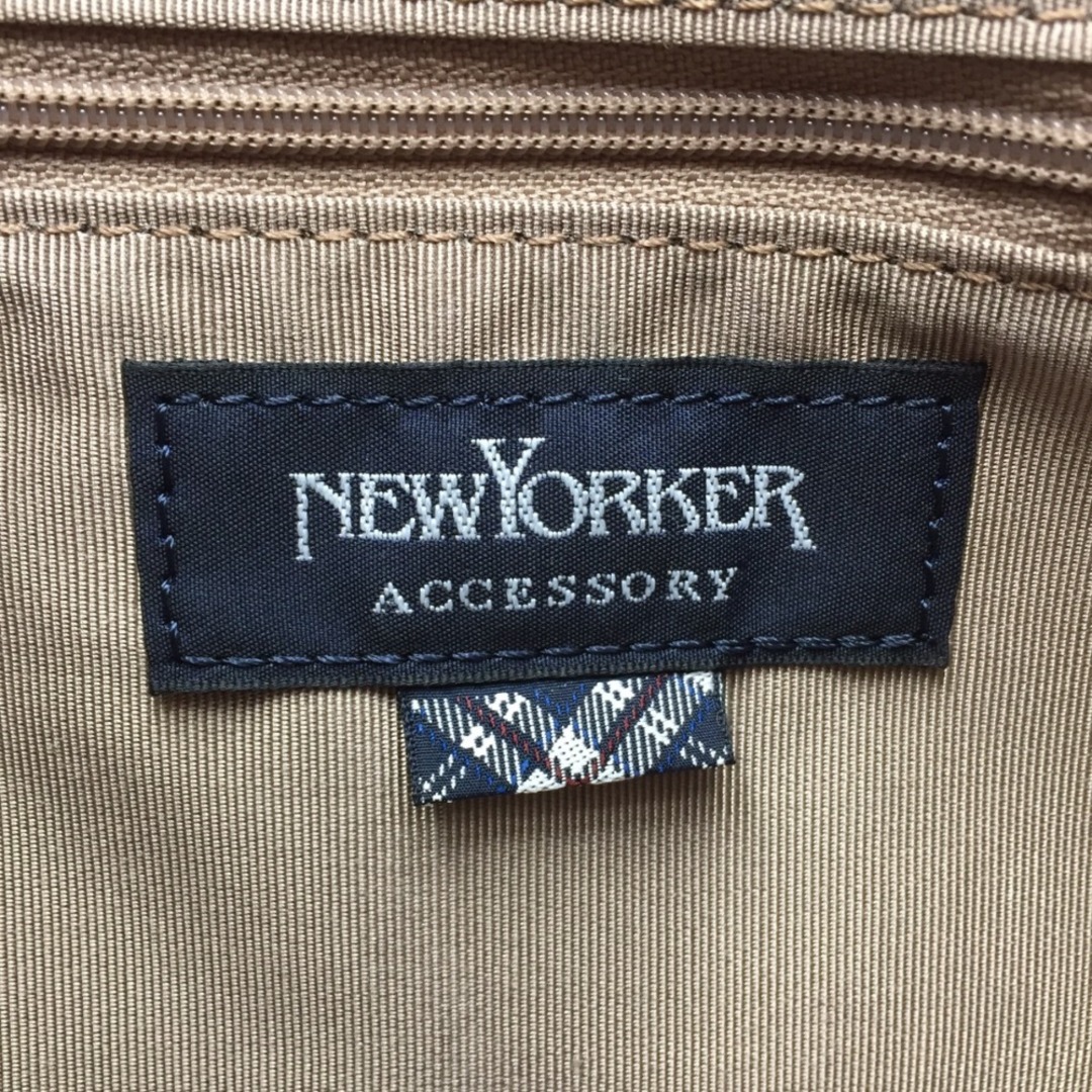 NEWYORKER(ニューヨーカー)のビジネスバッグ NEWYORKER ビジネスバッグ ベージュ×キャメル 美品 レディースのバッグ(ハンドバッグ)の商品写真