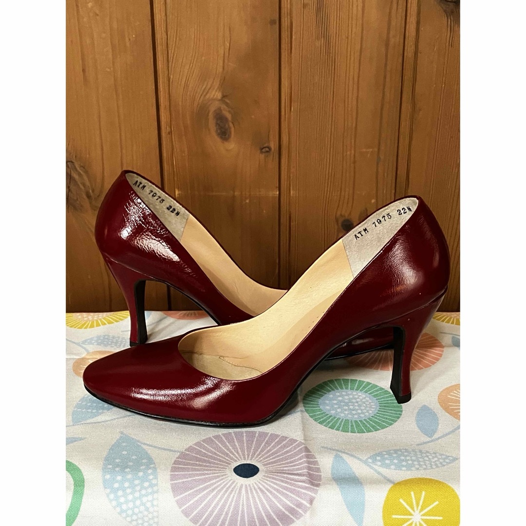 【美品】赤いハイヒール　22.5cm レディースの靴/シューズ(ハイヒール/パンプス)の商品写真