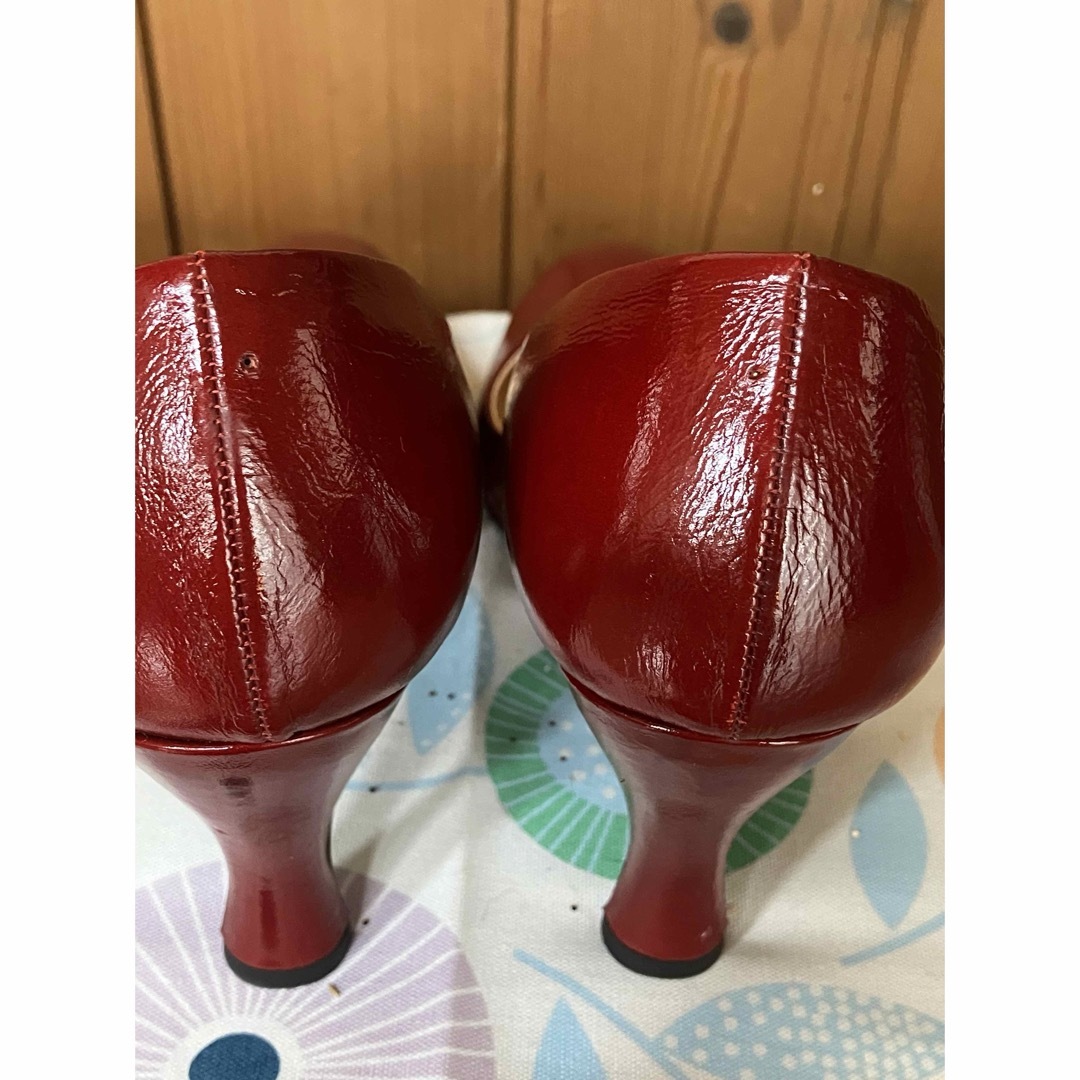 【美品】赤いハイヒール　22.5cm レディースの靴/シューズ(ハイヒール/パンプス)の商品写真