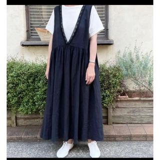 ネストローブ(nest Robe)のネストローブ　♡リネン レースエプロンワンピース(ロングワンピース/マキシワンピース)