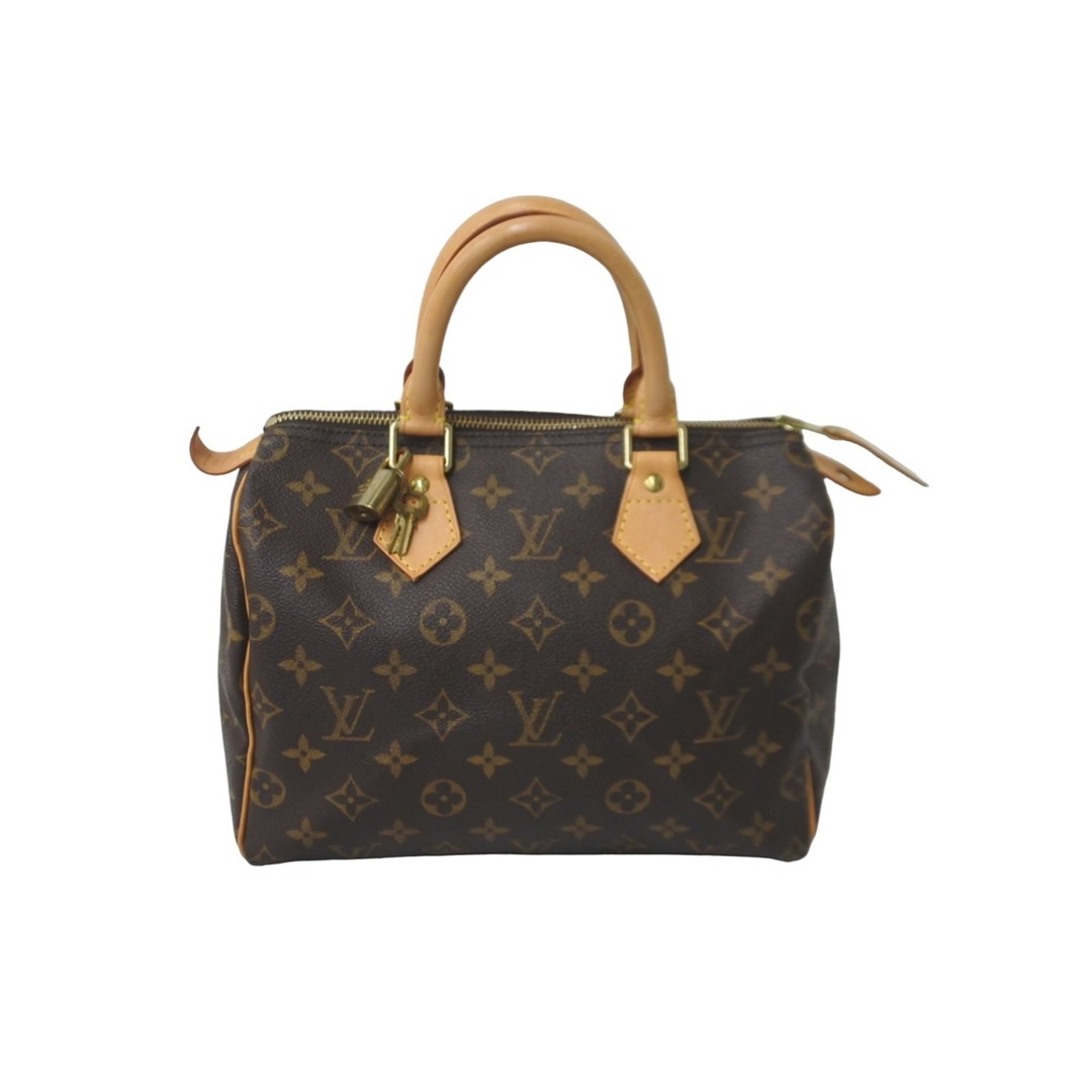 極美品 LOUIS VUITTON ルイヴィトン ハンドバッグ ミニボストンバッグ スピーディ25 M41528 モノグラム ブラウン  59353焼け詳細