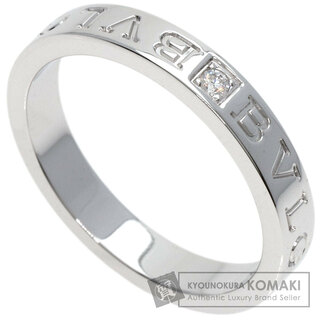 ブルガリ(BVLGARI)のBVLGARI ダブルロゴ 1P ダイヤモンド リング・指輪 K18WG メンズ(リング(指輪))