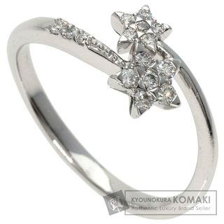 スタージュエリー(STAR JEWELRY)のSTAR JEWELRY ダイヤモンド ツインスター スパイラル リング・指輪 K18WG レディース(リング(指輪))