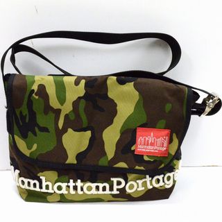 マンハッタンポーテージ(Manhattan Portage)のマンハッタンポーテージ(Manhattan Portage) キャンバス メッセンジャーバッグ 迷彩柄 刺繍ロゴ 【中古】 JA-18558(トートバッグ)