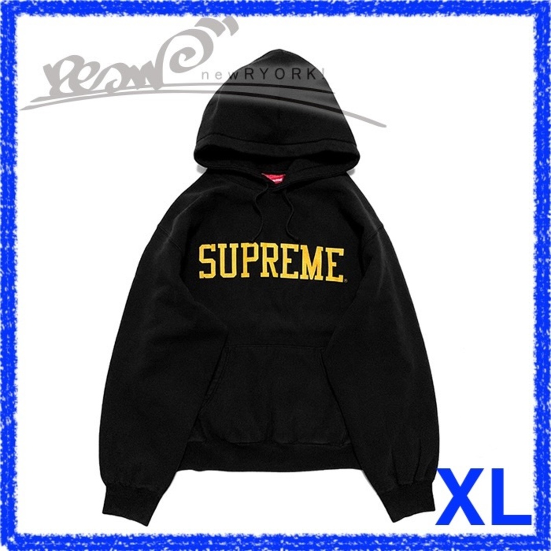 パーカーメンズ プルオーバーパーカー ブラック Supreme シュプリーム Varsity Hooded Sweatshirt FW23SW55 シュプリームバーシティープルオーバーパーカーXL se1159r