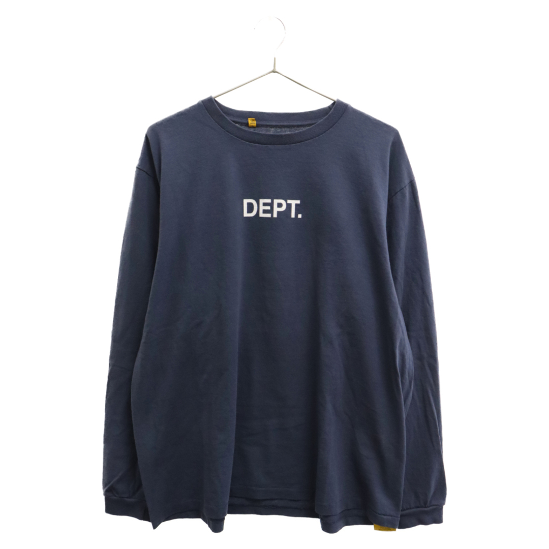 GALLERY DEPT. ギャラリーデプト DEPT. LOGO L/S TEE ロゴプリント長袖Tシャツ ロンT ネイビー67センチ身幅