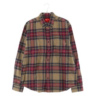 シュプリーム(Supreme)のSUPREME シュプリーム 19AW Tartan Flannel Shirt タータンチェックフランネル長袖シャツ ブラウン(シャツ)