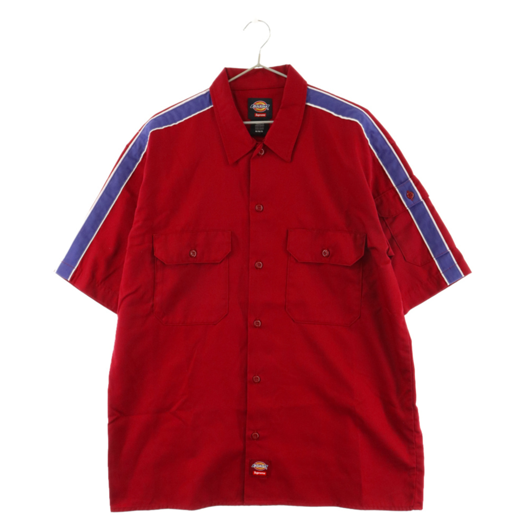 Supreme(シュプリーム)のSUPREME シュプリーム 22SS×Dickies Stripe S/S Work Shirt ディッキーズ 半袖ワークシャツ ボルドー メンズのトップス(シャツ)の商品写真