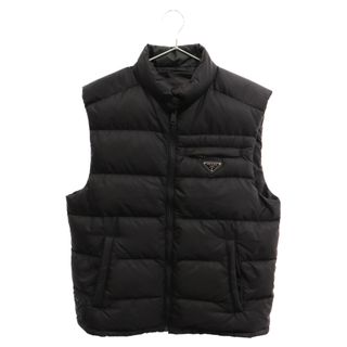 PRADA - PRADA プラダ RE NYLON Triangle Logo Plate Down Vest リナイロン トライアングルロゴプレート ダウンベスト アウター ブラック SGB725 S202 1YFD