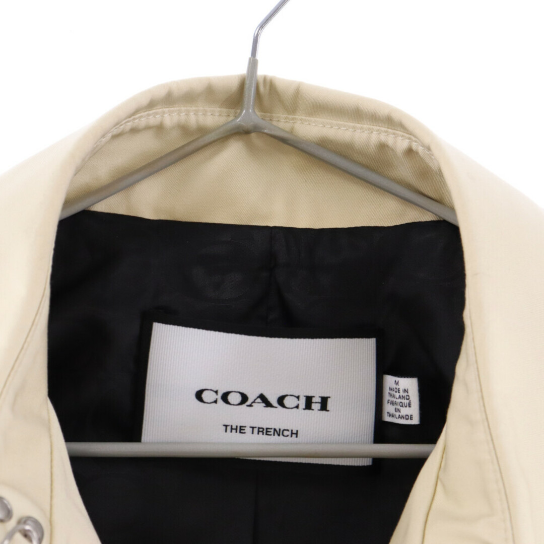 COACH(コーチ)のCOACH コーチ ボタンデザイン ステンカラーコート ジャケット 10011165 ベージュ レディース メンズのジャケット/アウター(ステンカラーコート)の商品写真