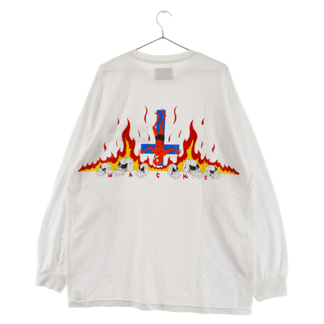 WACKO MARIA(ワコマリア)のWACKO MARIA ワコマリア 24SS NECKFACE / LONG SLEEVE T-SHIRT ネックフェイス バックプリント 長袖Tシャツ ホワイト NECKFACE-WM-LT02 メンズのトップス(Tシャツ/カットソー(七分/長袖))の商品写真