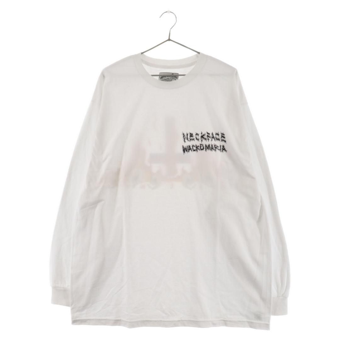 WACKO MARIA(ワコマリア)のWACKO MARIA ワコマリア 24SS NECKFACE / LONG SLEEVE T-SHIRT ネックフェイス バックプリント 長袖Tシャツ ホワイト NECKFACE-WM-LT02 メンズのトップス(Tシャツ/カットソー(七分/長袖))の商品写真