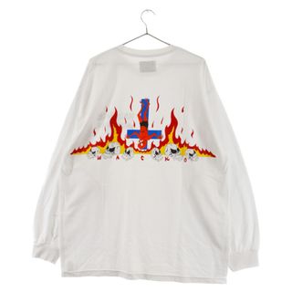 ワコマリア(WACKO MARIA)のWACKO MARIA ワコマリア 24SS NECKFACE / LONG SLEEVE T-SHIRT ネックフェイス バックプリント 長袖Tシャツ ホワイト NECKFACE-WM-LT02(Tシャツ/カットソー(七分/長袖))