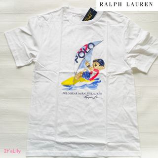 ラルフローレン(Ralph Lauren)の大人もOK キッズXL メンズM相当　半袖　白　サーフィンベア　親子コーデ(Tシャツ/カットソー(半袖/袖なし))