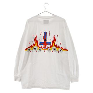 ワコマリア(WACKO MARIA)のWACKO MARIA ワコマリア 24SS NECKFACE / LONG SLEEVE T-SHIRT ネックフェイス バックプリント 長袖Tシャツ ホワイト NECKFACE-WM-LT02(Tシャツ/カットソー(七分/長袖))