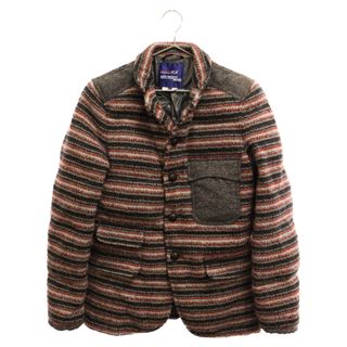 ジュンヤワタナベコムデギャルソン(JUNYA WATANABE COMME des GARCONS)のJUNYA WATANABE COMME des GARCONS ジュンヤワタナベ コムデギャルソン 13AW×DUVETICA×デュベティカ 紡毛ジャガード ボーダー テーラードダウンジャケット マルチカラー AD2013 WL-J401(ダウンジャケット)