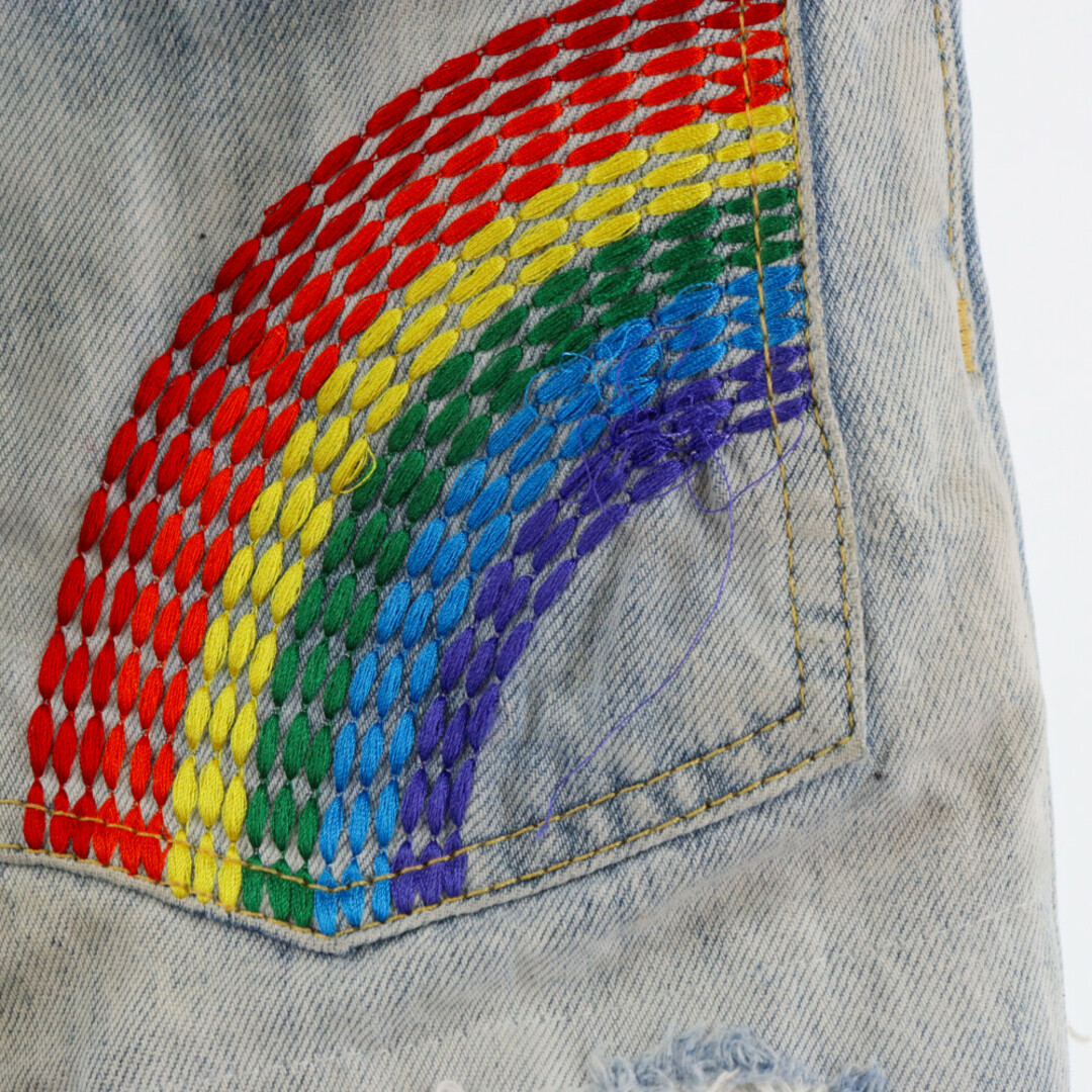 DSQUARED2(ディースクエアード)のDSQUARED2 ディースクエアード 20SS Rainbow Cool Guy Jeans レインボー刺繍 ダメージ加工 スキニーデニムパンツ インディゴ S71LB0707 メンズのパンツ(デニム/ジーンズ)の商品写真