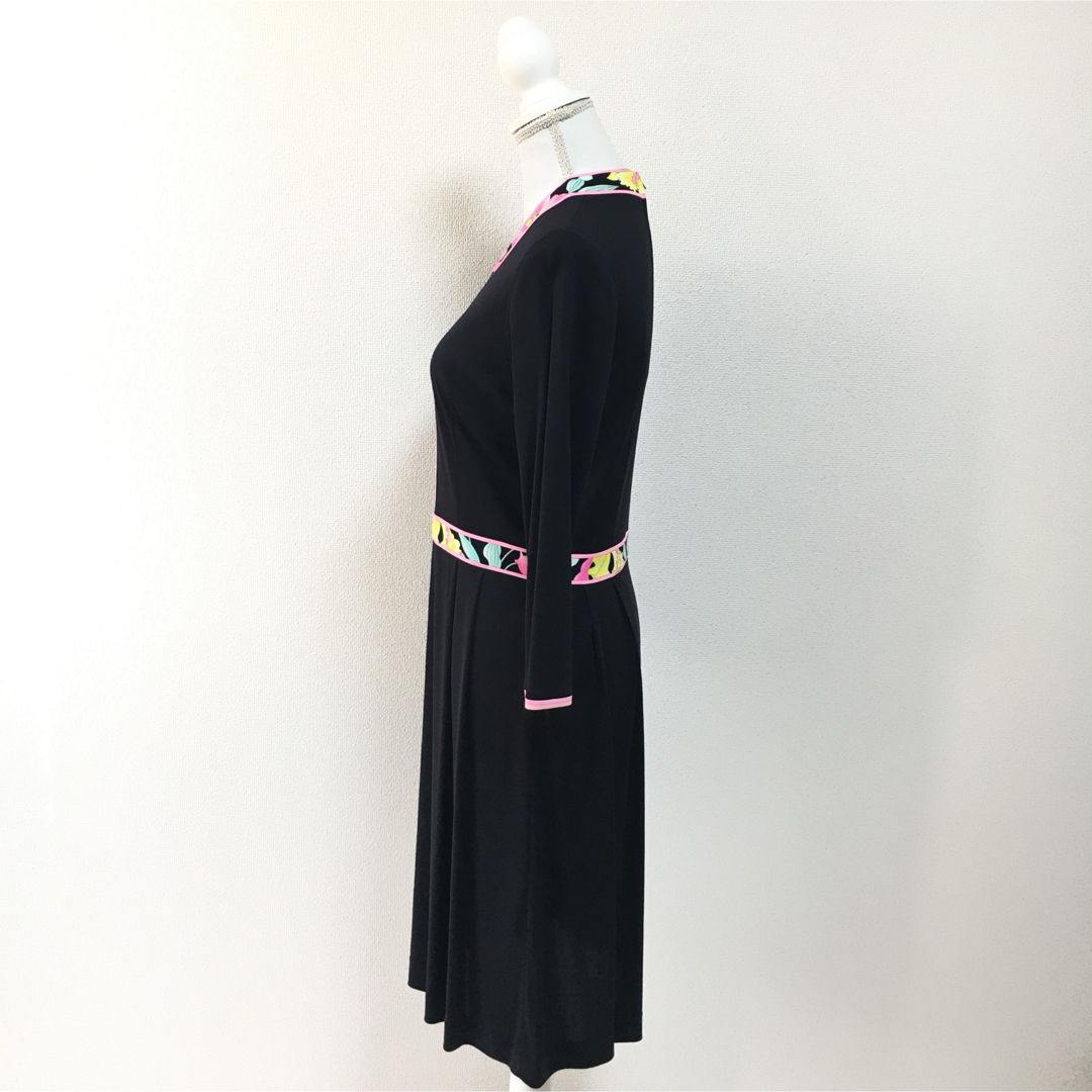 美品 近年 LEONARD レオナール カンカン 花柄 ロング ワンピース 美品 近年 LEONARD レオナール カンカン 花柄 ロング ワンピース
