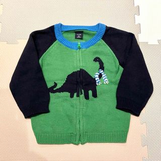 ベビーギャップ(babyGAP)のbabyGap  90 上着　恐竜　ニット　ジップアップセーター(ニット)