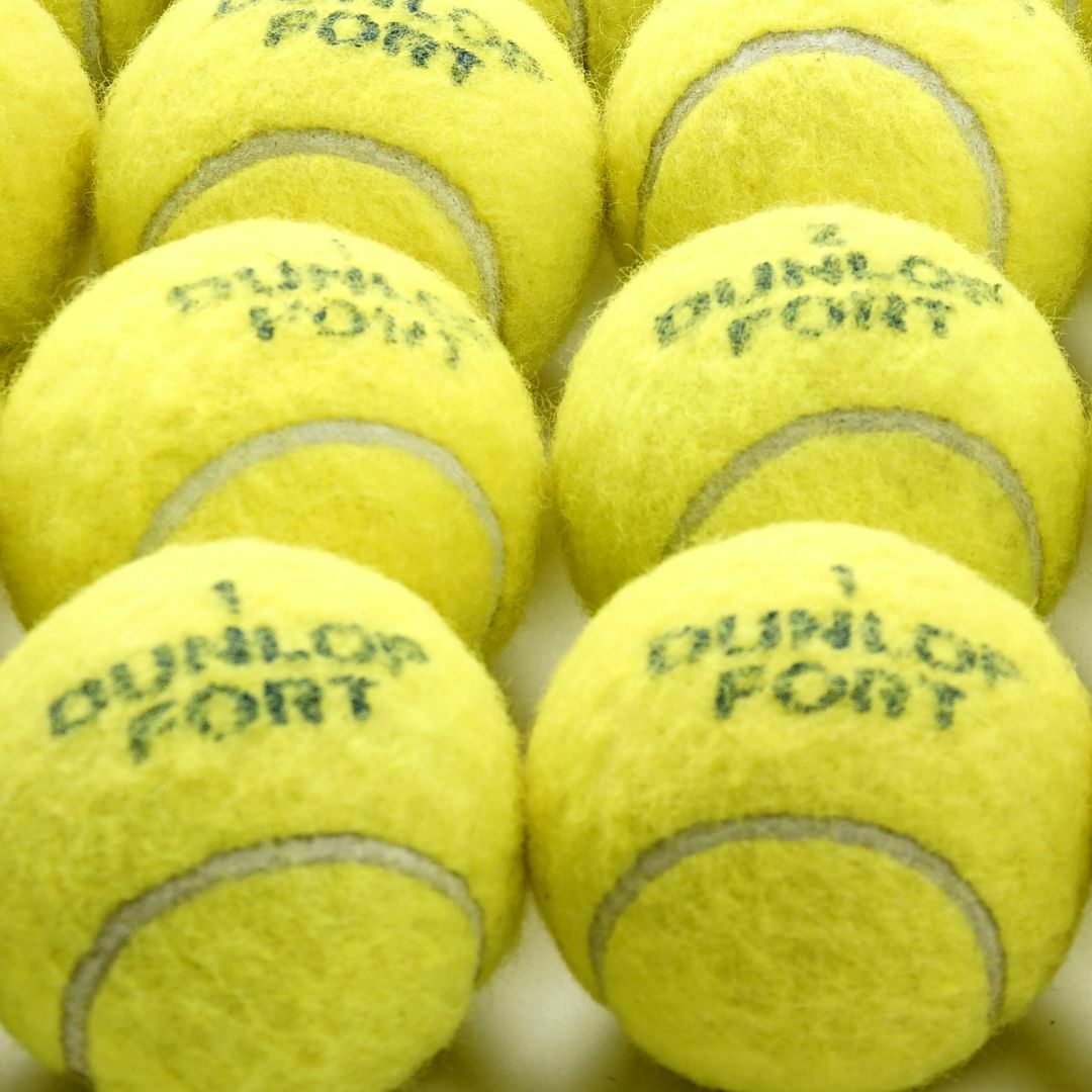 テニス ボール 缶入り 中古 ダンロップフォートイエロー 22球 スポーツ/アウトドアのテニス(ボール)の商品写真