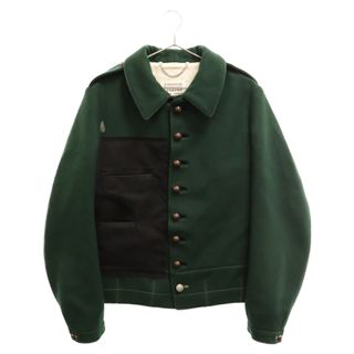 マルタンマルジェラ(Maison Martin Margiela)のMartin Margiela 10 マルタンマルジェラ 21AW 10 Contrasting Panel Detail Jacket 10コントラスティング パネル ジャケット グリーン S50AM0522(フライトジャケット)