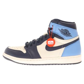 ナイキ(NIKE)のNIKE ナイキ AIR JORDAN1 RETRO HIGH OG OBSIDIAN UNIVERSITY BLUE 555088-140 エアジョーダン1ハイ レトロスニーカー オブシディアン ブルー US9.5/27.5cm(スニーカー)