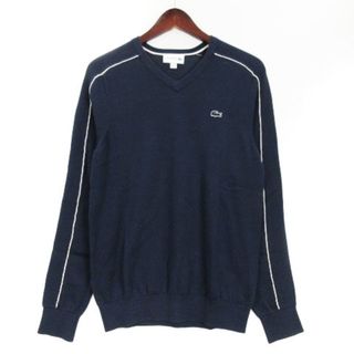 ラコステ(LACOSTE)のラコステ LACOSTE Vネック セーター ニット 長袖 2 ネイビー(ニット/セーター)