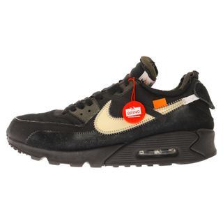 ナイキ(NIKE)のNIKE ナイキ ×OFF-WHITE THE10 AIR MAX 90 オフホワイト ザテンシリーズ エアマックス90 ローカットスニーカー ブラック US10.5/28.5cm AA7293-001(スニーカー)