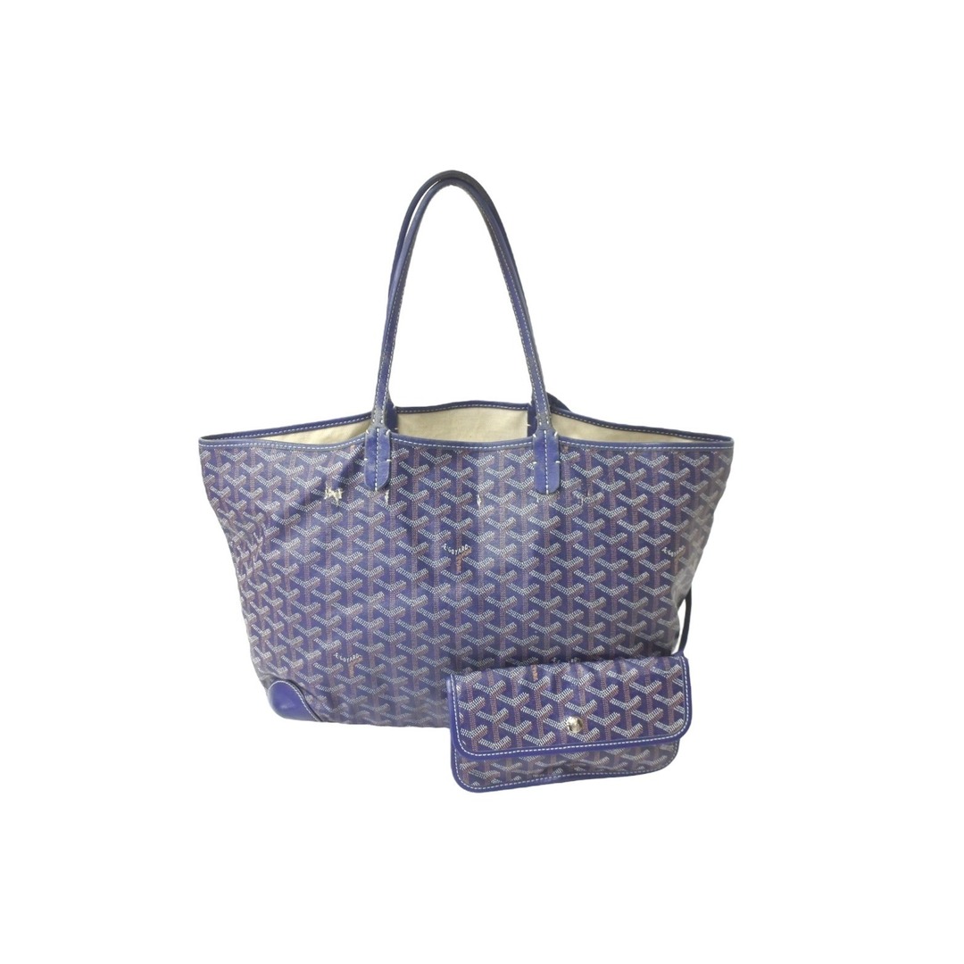 トートバッグGOYARD ゴヤール トートバッグ サンルイPM ヘリンボーン柄 ネイビー ダメージ多数  58601