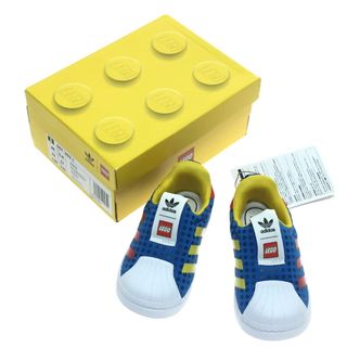 $$ adidas Originals アディダスオリジナルス キッズ スリッポン スニーカー LEGO コラボ  SS360 × LEGO  13cm ブルー(その他)