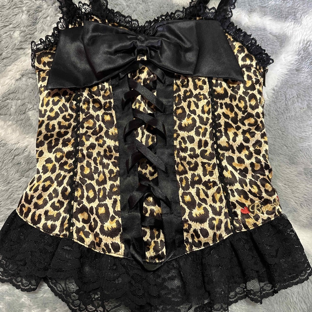 BANANA CHIPS(バナナチップス)のバナナチップス⭐︎レオパードビスチェ キッズ/ベビー/マタニティのキッズ服女の子用(90cm~)(その他)の商品写真