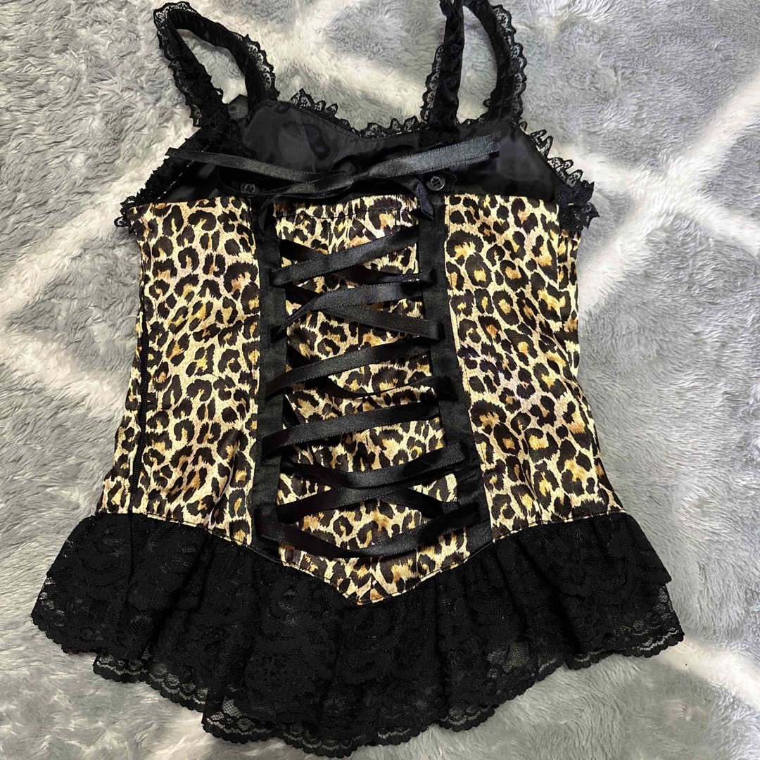 BANANA CHIPS(バナナチップス)のバナナチップス⭐︎レオパードビスチェ キッズ/ベビー/マタニティのキッズ服女の子用(90cm~)(その他)の商品写真