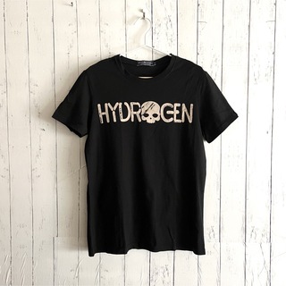 ハイドロゲン HYDROGEN Tシャツ 半袖 ロゴ ビーズ装飾 白