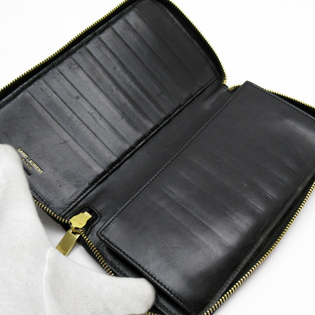 サンローラン SAINT LAURENT ラウンドファスナー長財布 レザー サンローラン SAINT LAURENT ラウンドファスナー長財布 レザー