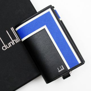 ダンヒル(Dunhill)のダンヒル Dunhill キーケース レザー ブラック×ブルー×ホワイト メンズ 送料無料【中古】 g3957a(キーケース/名刺入れ)