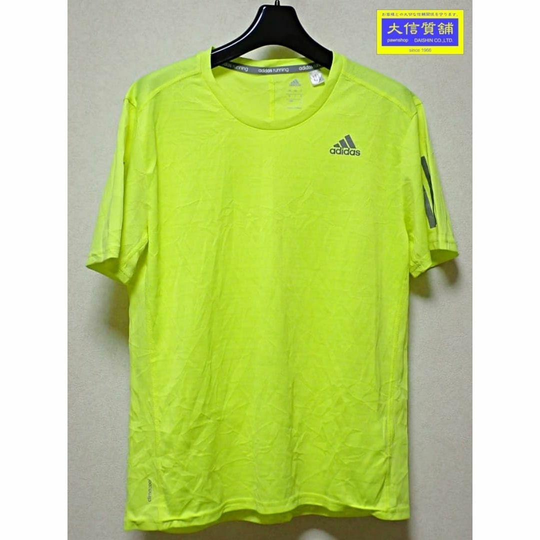 adidas(アディダス)のADIDAS RUNNING アディダス Tシャツ 半袖 BP7424 メンズM ソーラーイエロー 中古B 【送料無料】 A-8348【質屋出品】 メンズのトップス(Tシャツ/カットソー(半袖/袖なし))の商品写真